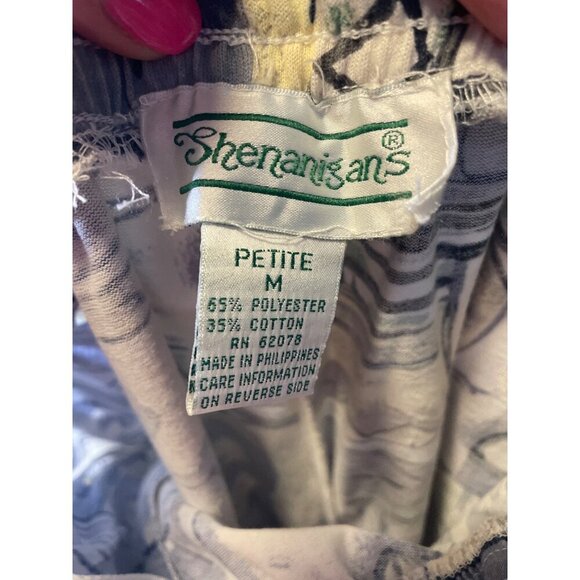 Shenanigans Blue Patterned Elastic Waist Pull On Shorts SZ Petite Medium - Picture 5 of 7